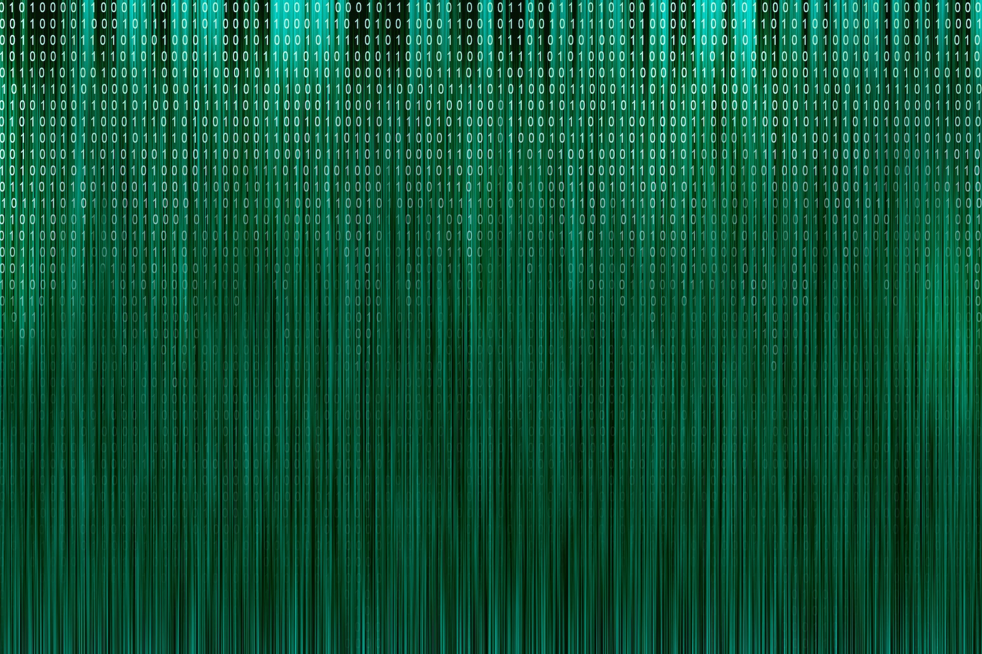 Green digital matrix data background