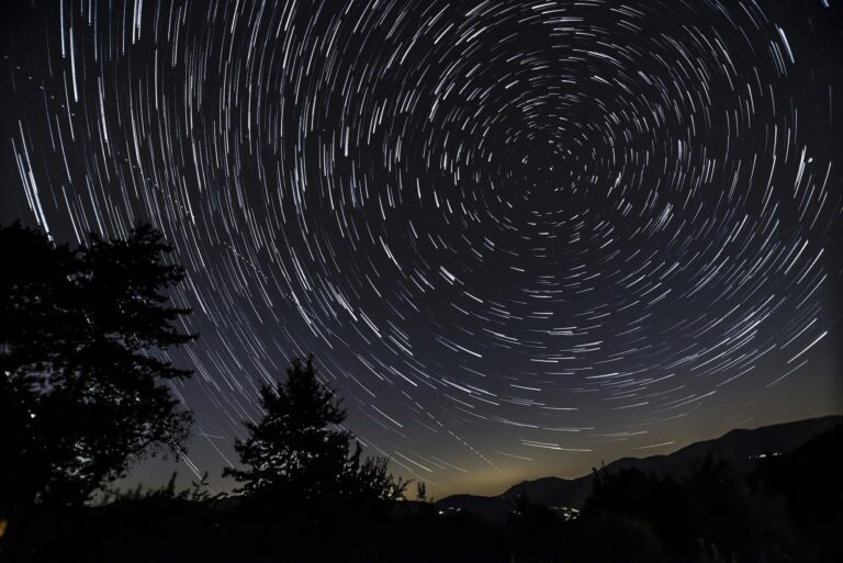 Polar star trail photograph